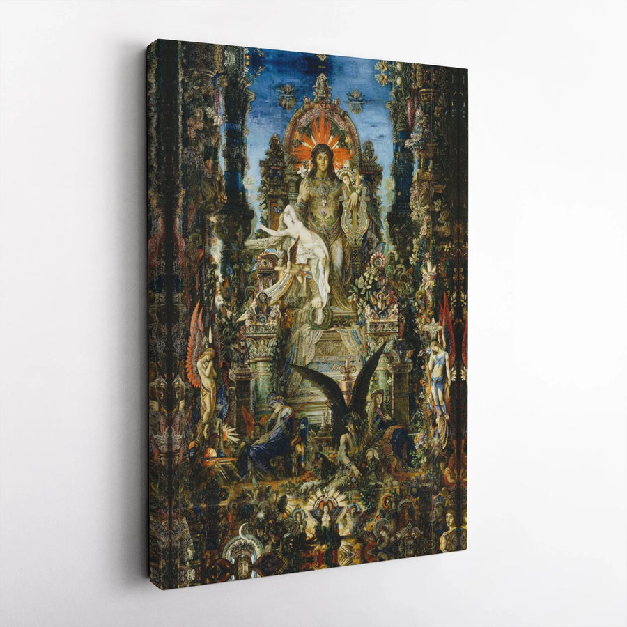 Jupiter And Semele Canvas Print | Gustave Moreau Symbolist Masterpiece | 1.25” Gallery Wrap | Mythological Fine Art Wall Decor