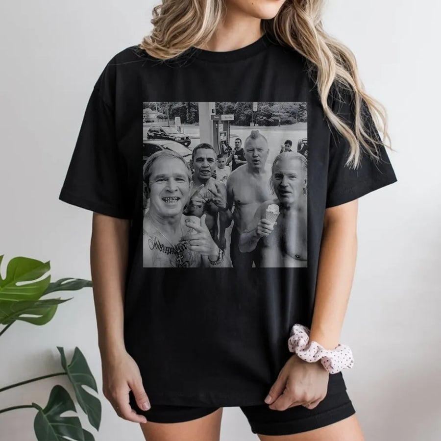 Presidential Meme T-Shirt | Funny Satire Graphic | Premium Cotton Unisex Tee | Trendy Urban Streetwear Gift for Men and Women