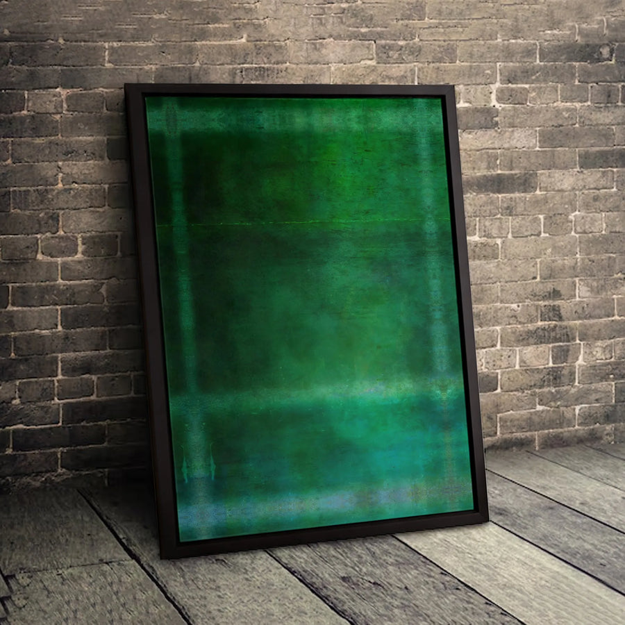 Emerald Green Abstract Canvas Wall Art | Textured Color Field Print | Gallery Quality 1.25 Inch Profile | Modern Home Decor Gift
