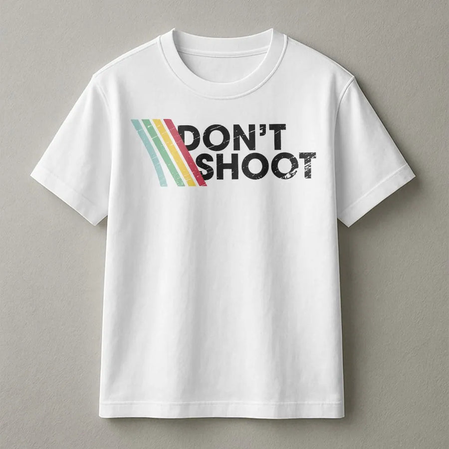 Dont Shoot Gaming T-Shirt | Retro Distressed Arcade Aesthetic | 100% Cotton Premium Tee | Unique Gift for Video Game Lovers and PC Gamers