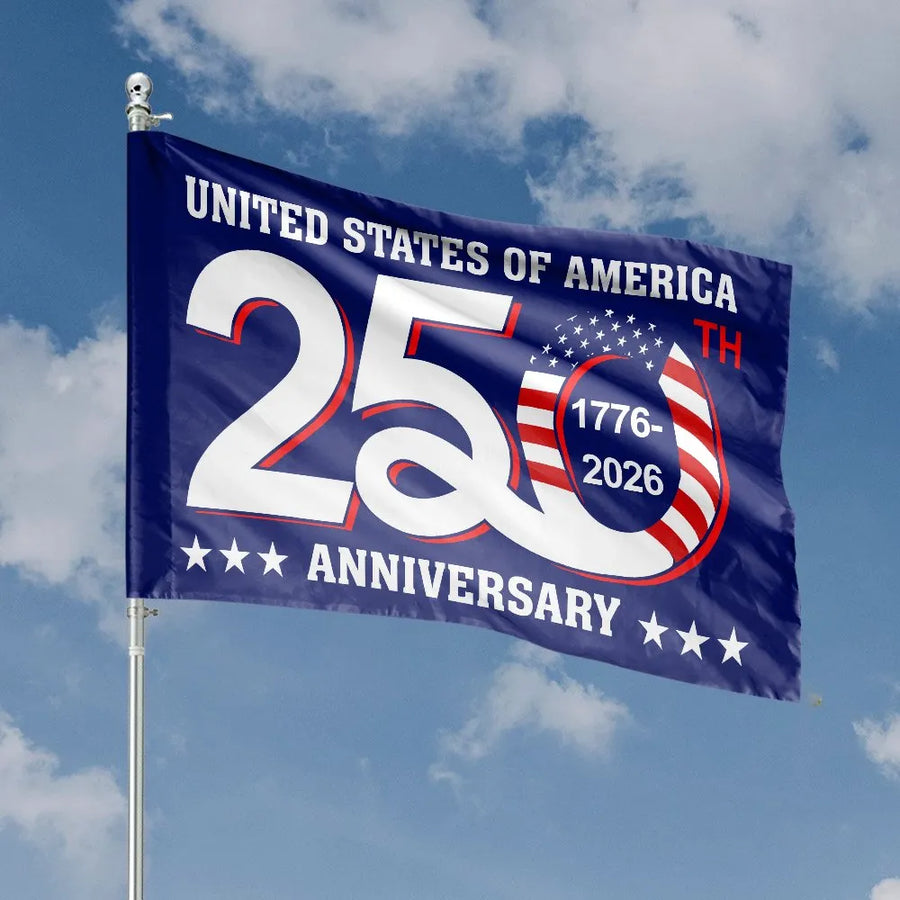 USA 250th Anniversary House Flag | Commemorative 1776-2026 Yard Banner | Double Sided Weather Resistant Polyester | Patriotic Home Decor Gift