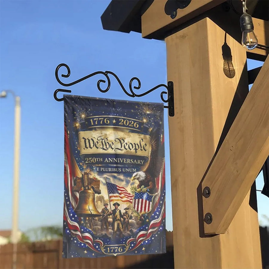 Patriotic 250th Anniversary Garden Flag | We The People 1776-2026 Eagle & Liberty Bell Design | Weatherproof Double-Sided Premium Polyester | American Pride Gift & Historic Yard Decor