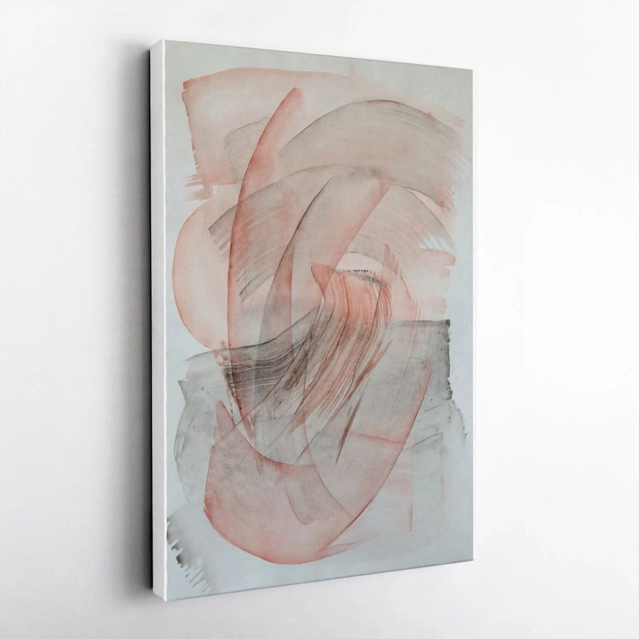 Abstract Watercolor Vertical Canvas | Minimalist Brushstroke Painting Print | Premium Thick Gallery Wrap | Modern Home & Office Decor Gift