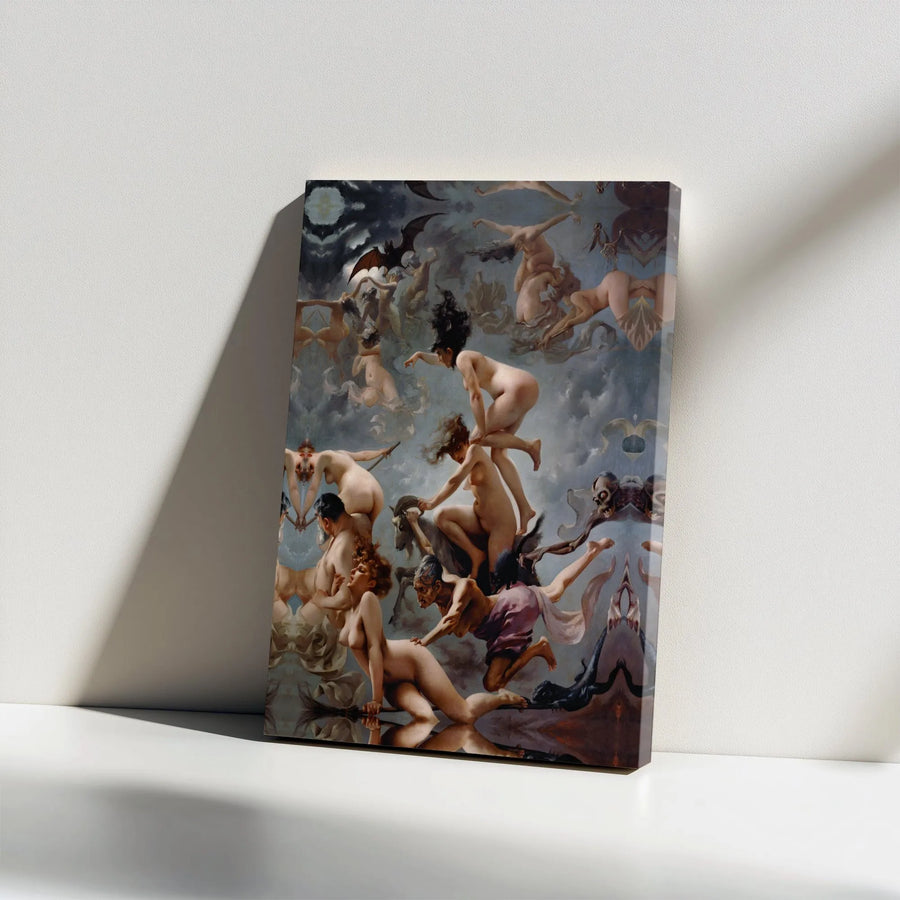 Witches' Sabbath Canvas Wall Art | Luis Ricardo Falero Occult Print | 1.25" Gallery Wrap | Gothic Home Decor for Dark Academia Enthusiasts