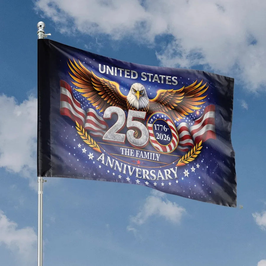 USA 250th Anniversary House Flag | 1776-2026 Semiquincentennial Eagle | Double Sided Polyester Banner | Patriotic Collector's Yard Decor Gift