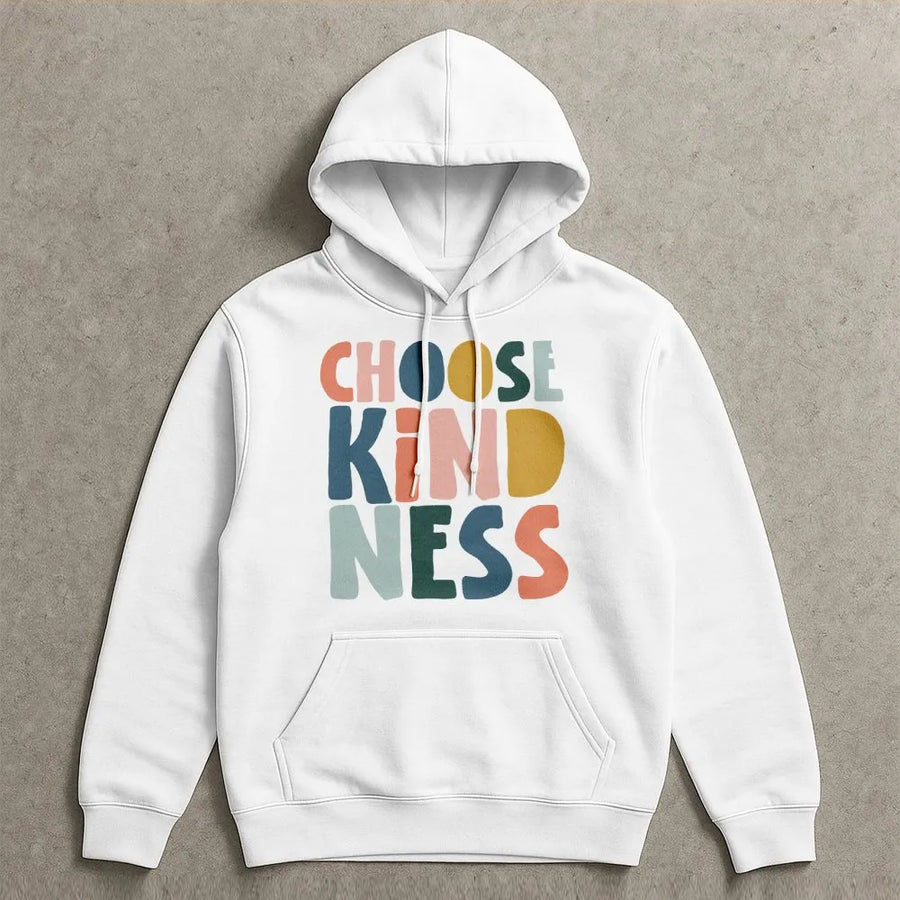 Choose Kindness Hoodie | Colorful Retro Lettering | Premium Cotton Unisex Tee | Gift for Teacher Appreciation