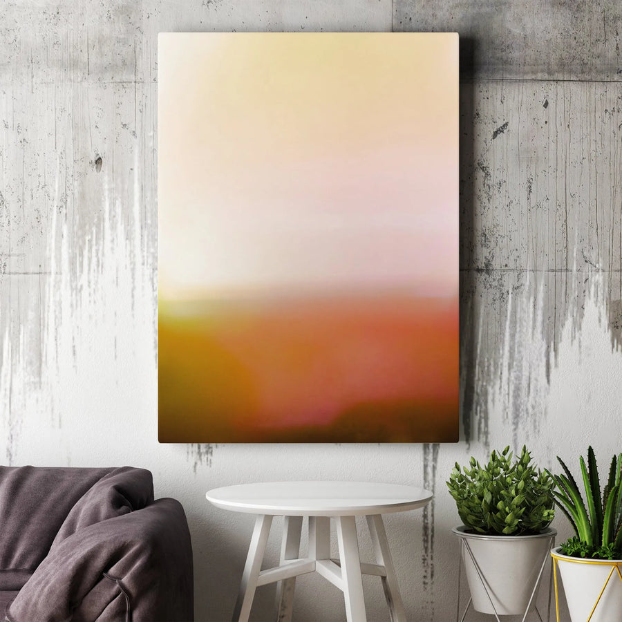 Abstract Gradient Canvas Wall Art | Warm Ombre Color Field Design | Premium Frameless Gallery Wrap | Modern Minimalist Home Decor Gift