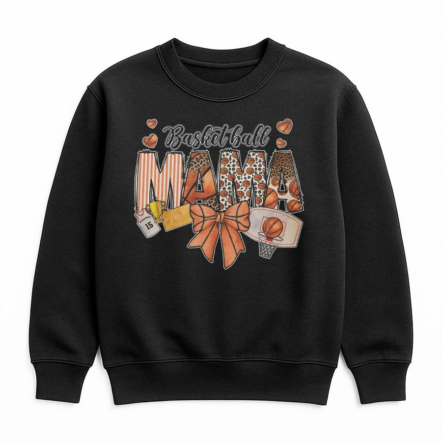 Basketball Mama Sweatshirt | Trendy Leopard Print Sports Design | Premium Cotton Blend | Game Day Gift for Basketball Moms