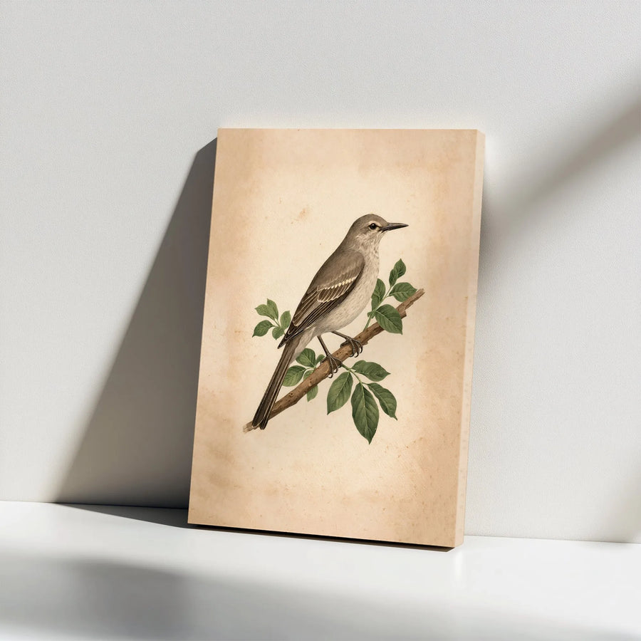 Vintage Bird Canvas Wall Art | Audubon Style Botanical Print | Premium Thick Gallery Canvas | Collector's Gift for Nature Lover