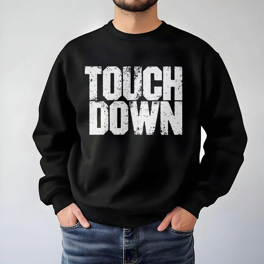 Touchdown Football Sweatshirt | Distressed Varsity Graphic | Premium Cotton Blend | Game Day Apparel For Fans & Players