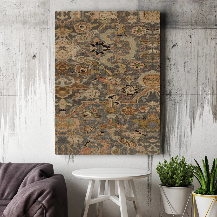 Vintage Persian Rug Pattern Canvas | Traditional Floral Tapestry Art | Gallery-Quality Fade-Resistant Print | Premium Home & Office Decor Gift