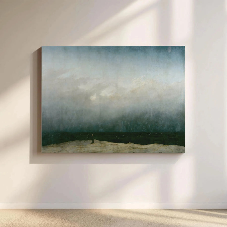 The Monk by the Sea Canvas Wall Art | Caspar David Friedrich Moody Seascape | Premium Fine Art Reproduction | Classic Painting Home Decor Gift