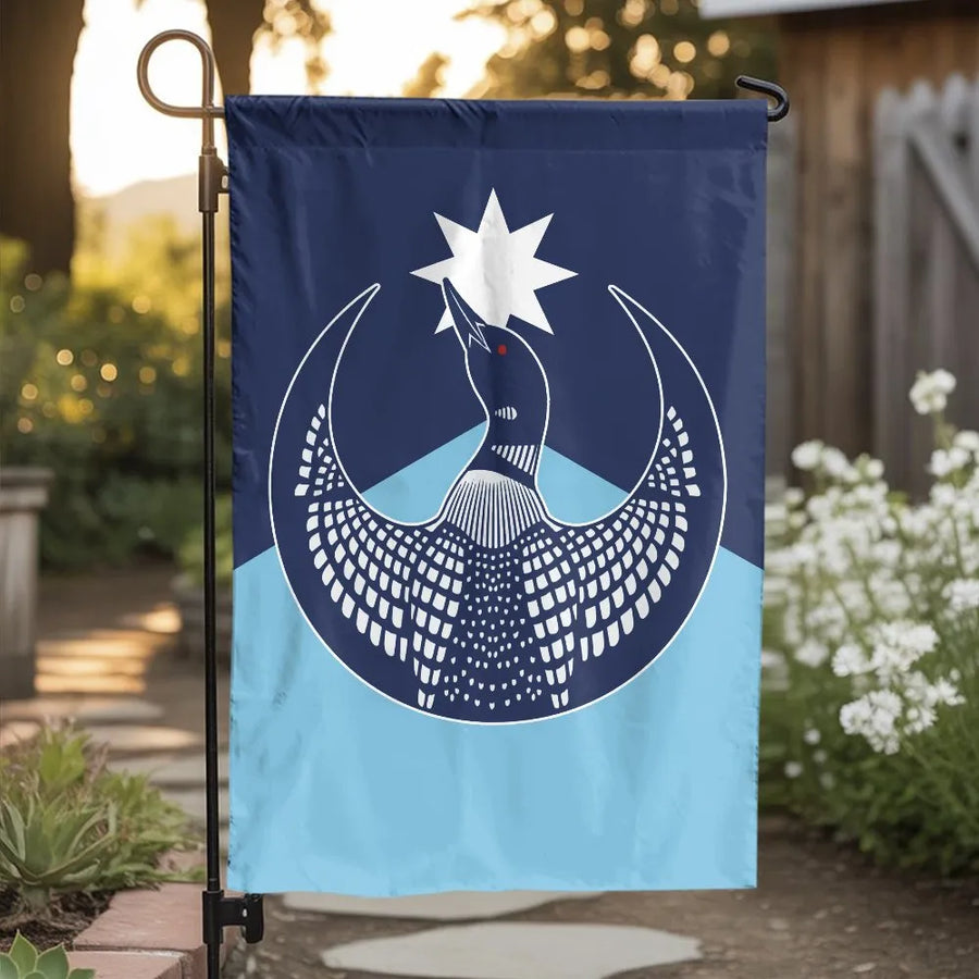 New Minnesota State Garden Flag | Loon and North Star Design | Premium Double Sided Polyester | Patriotic MN Yard and Home Decor Gift