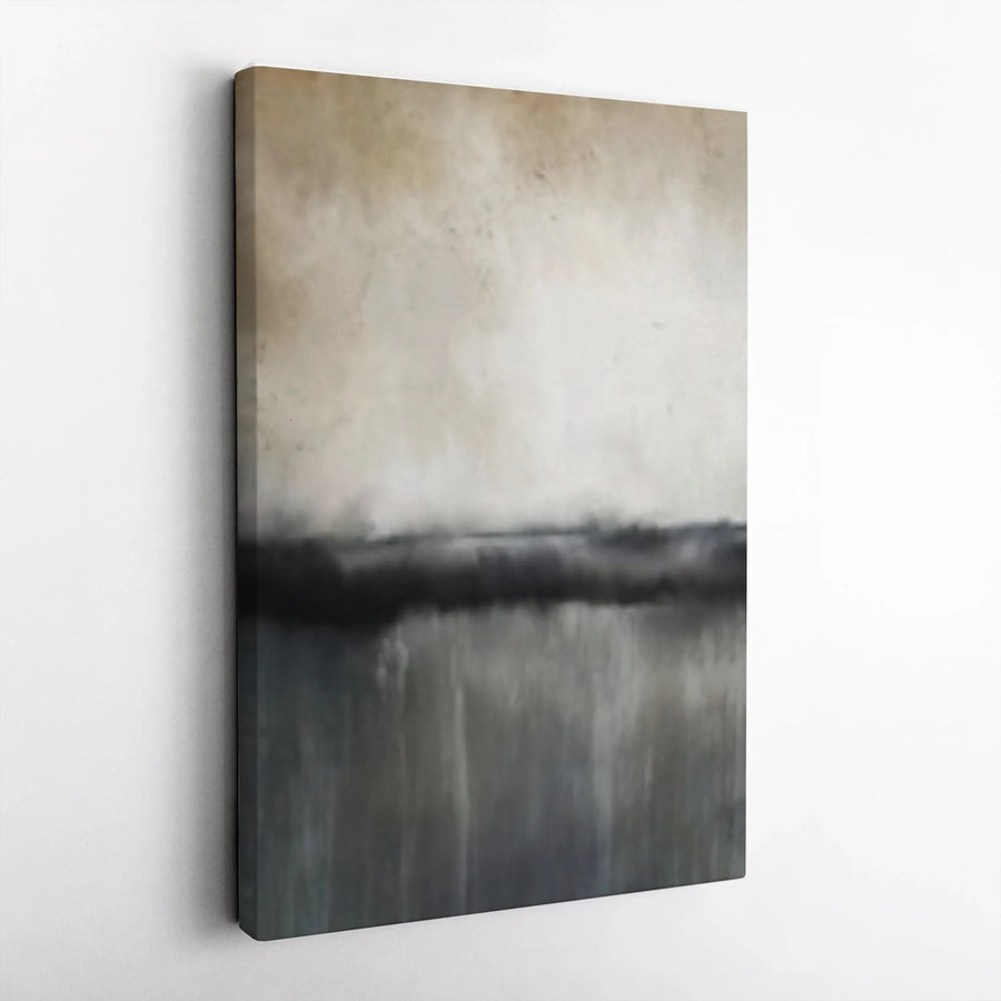 Abstract Canvas Wall Art | Moody Neutral Tone Landscape Print | Premium Thick Gallery Wrap | Modern Living Room & Office Decor Gift