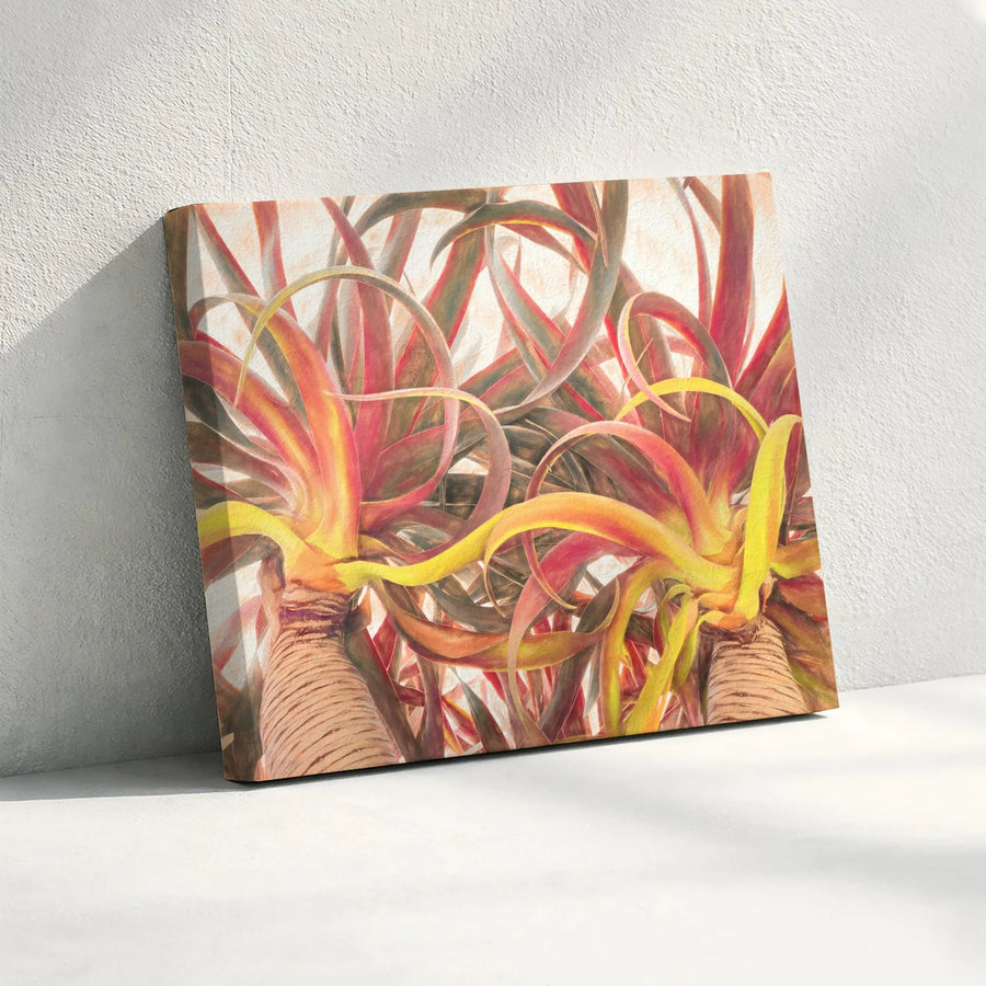 Succulent Tree Canvas Wall Art | Abstract Desert Plant Painting | Premium Gallery Quality Print | Gift for Plant Lover & Home Decor