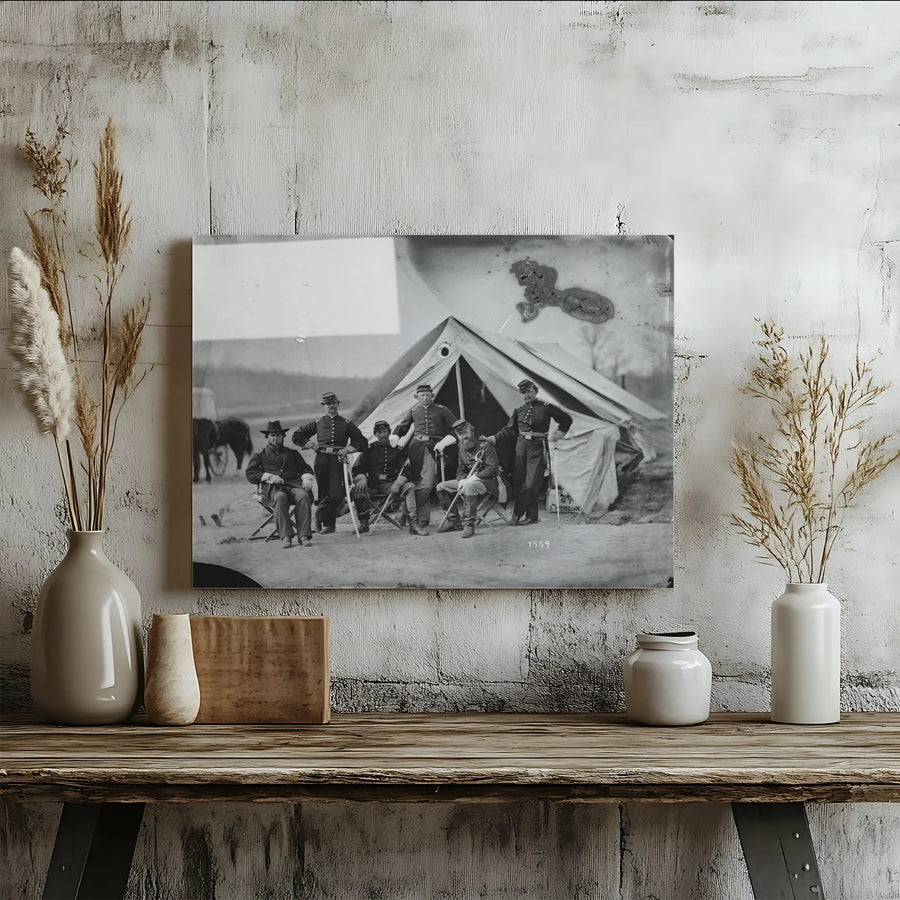 Civil War Soldiers Canvas Print | Historic Union Army Group Portrait | Premium Gallery Wrapped Canvas | Collector's Gift for History Buff