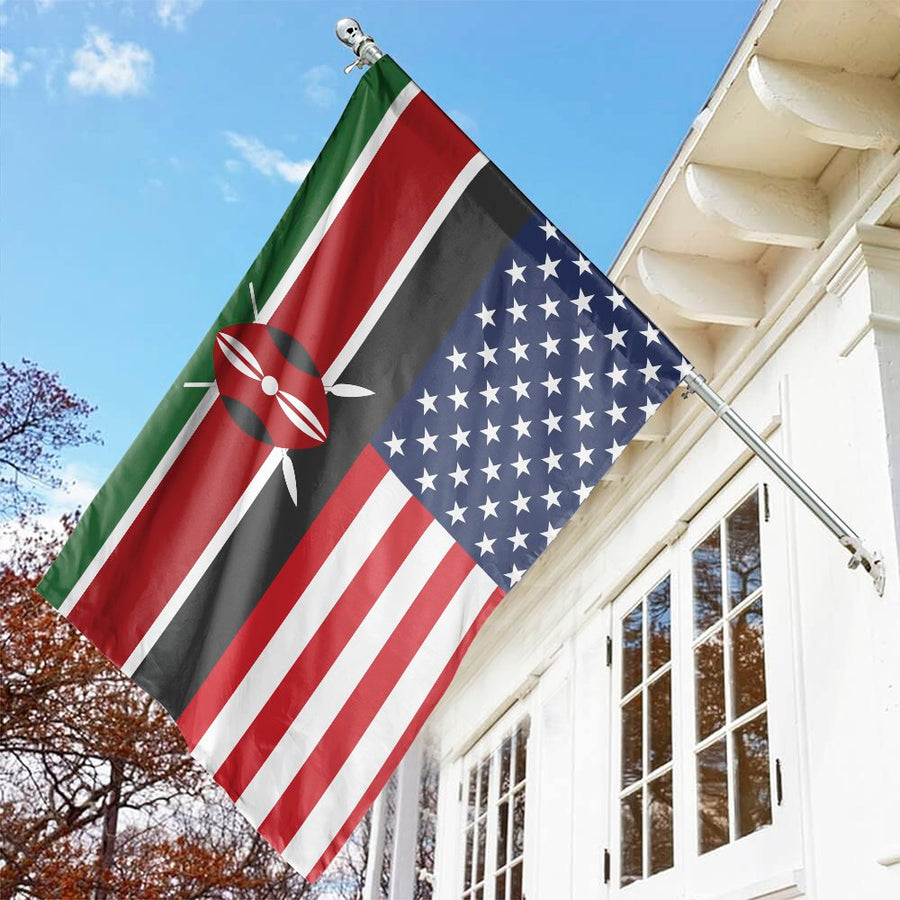 USA-Kenya Friendship Flag | Cultural Heritage Dual Identity Banner | Durable Premium Polyester | Outdoor Indoor Home Decor Gift