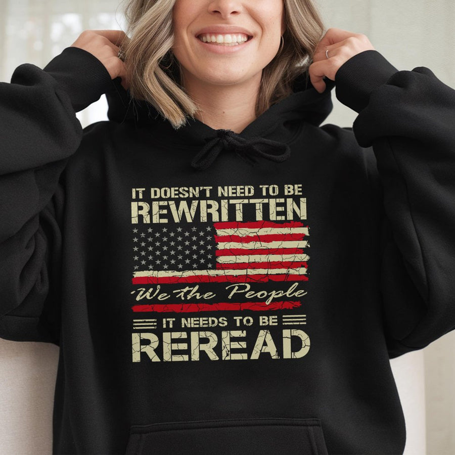 We The People Hoodie | American Constitution Vintage Graphic | Premium Cotton Blend | Patriotic Gift for Freedom Lovers