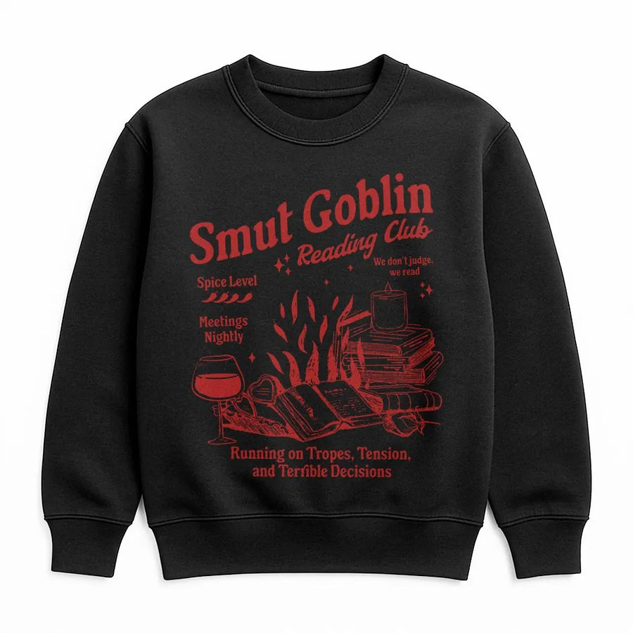 Smut Goblin Reading Club Sweatshirt | Spicy Romantasy Book Lover Gift | Premium Cotton Blend Crewneck | Trendy Bookish Apparel For Readers