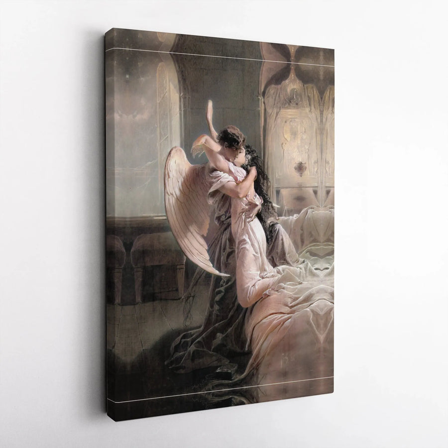 Kiss of the Sphinx Canvas Print | Franz von Stuck Romantic Wall Art | Premium Gallery Wrapped Canvas | Collector's Gift for Art Lovers
