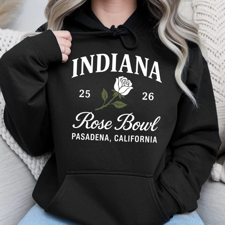 Rose Bowl Indiana 2025 2026, Vintage Rose Football Hoodie