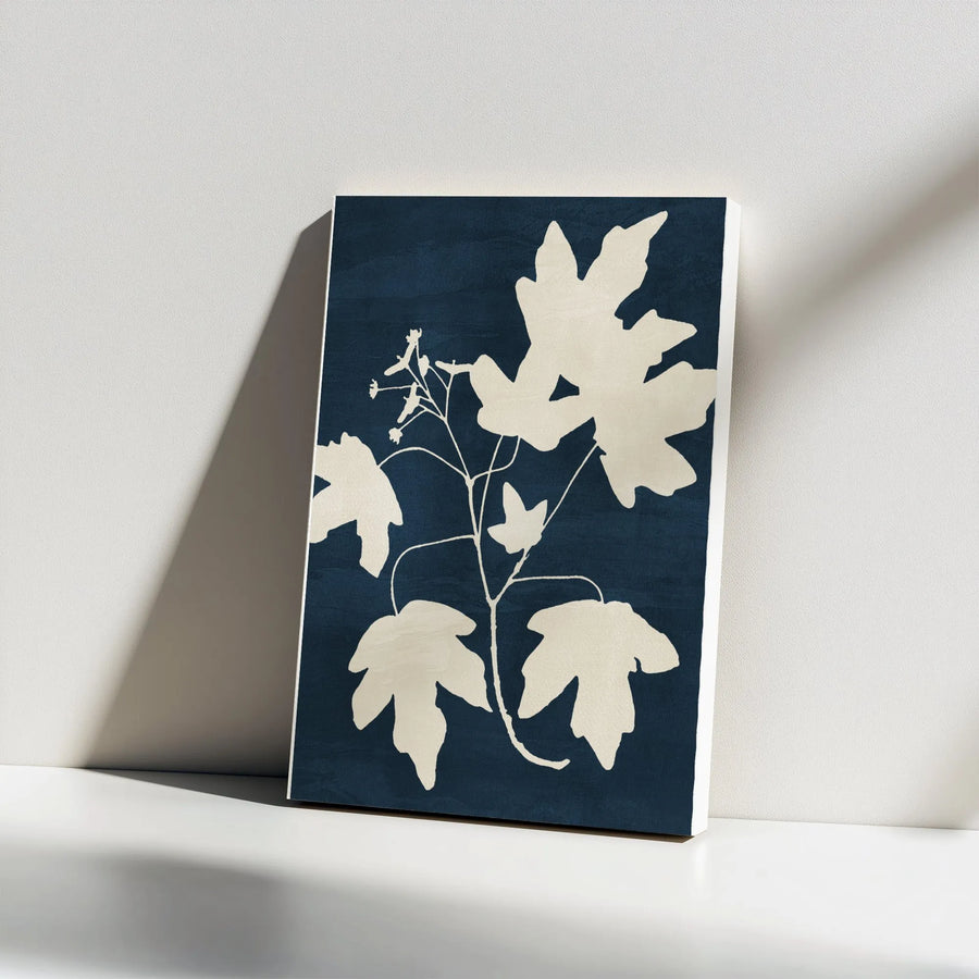 Maple Leaf Canvas Wall Art | Minimalist Botanical Silhouette Print | Premium Gallery Wrap Canvas | Modern Home Decor Gift