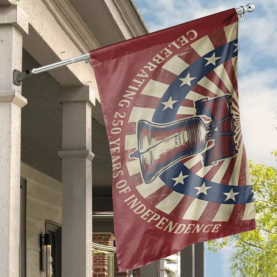 250th Anniversary USA House Flag | Vintage Liberty Bell Design | Double Sided Weather Resistant | Collector's 2026 Commemorative Patriotic Decor