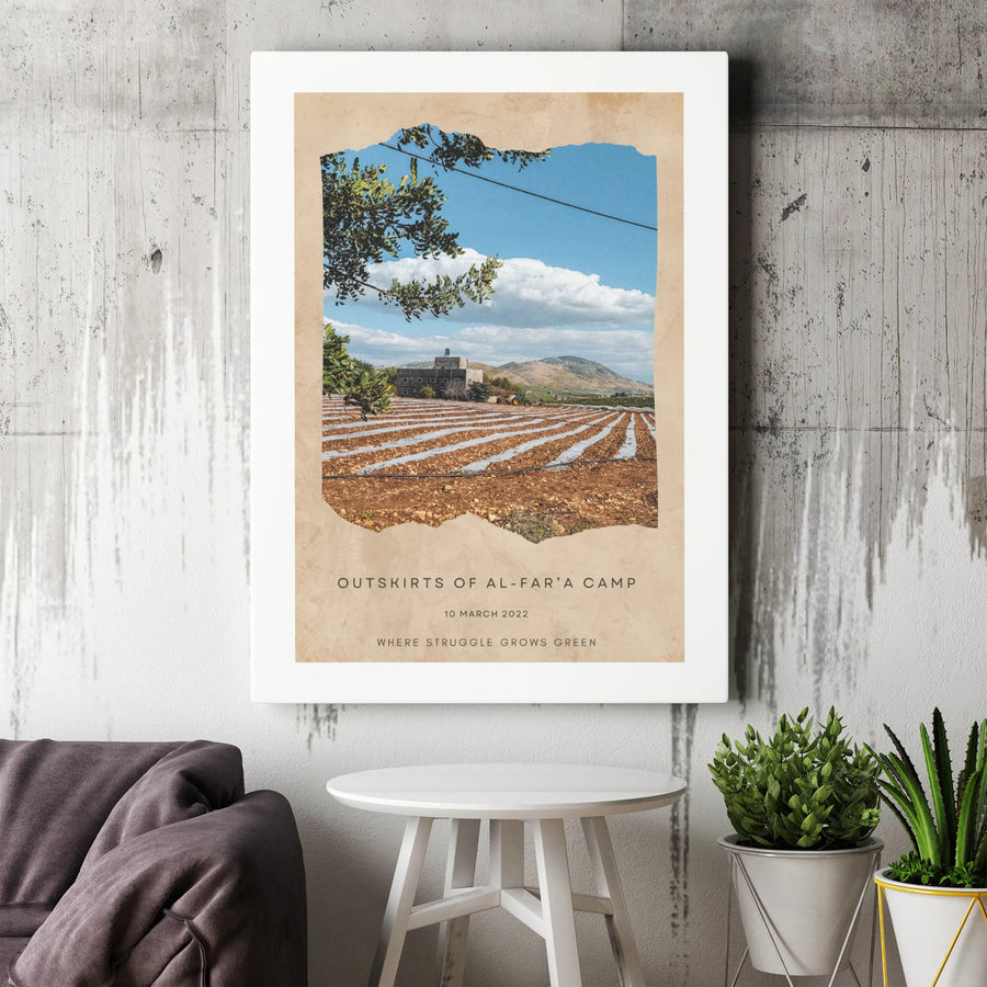 Al-Far'a Camp Landscape Canvas Print | Middle East Documentary Photography | Premium Gallery Wrap Wall Art | Meaningful Cultural Heritage Gift