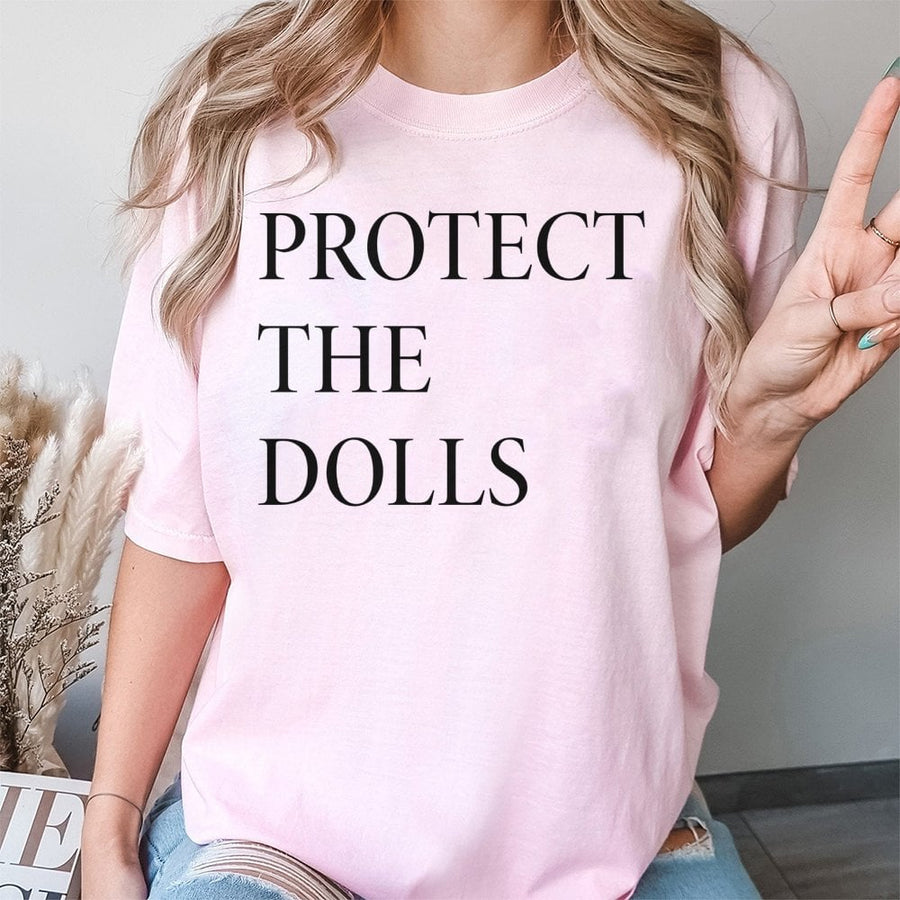 Protect The Dolls T-Shirt | Minimalist Social Justice Graphic Tee | Premium 100% Cotton | Inclusive LGBTQ Activist Gift for Equality