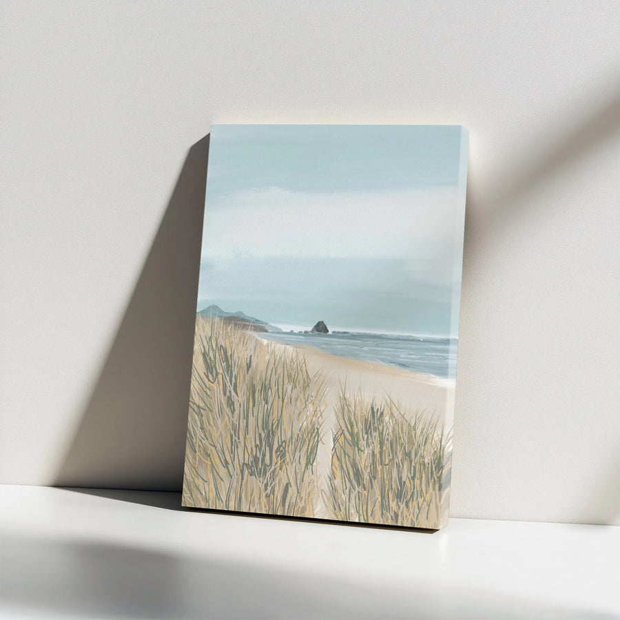 Cannon Beach Canvas Print | Minimalist Oregon Coast Painting | Premium Gallery Wrapped Canvas | Coastal Home Decor Gift