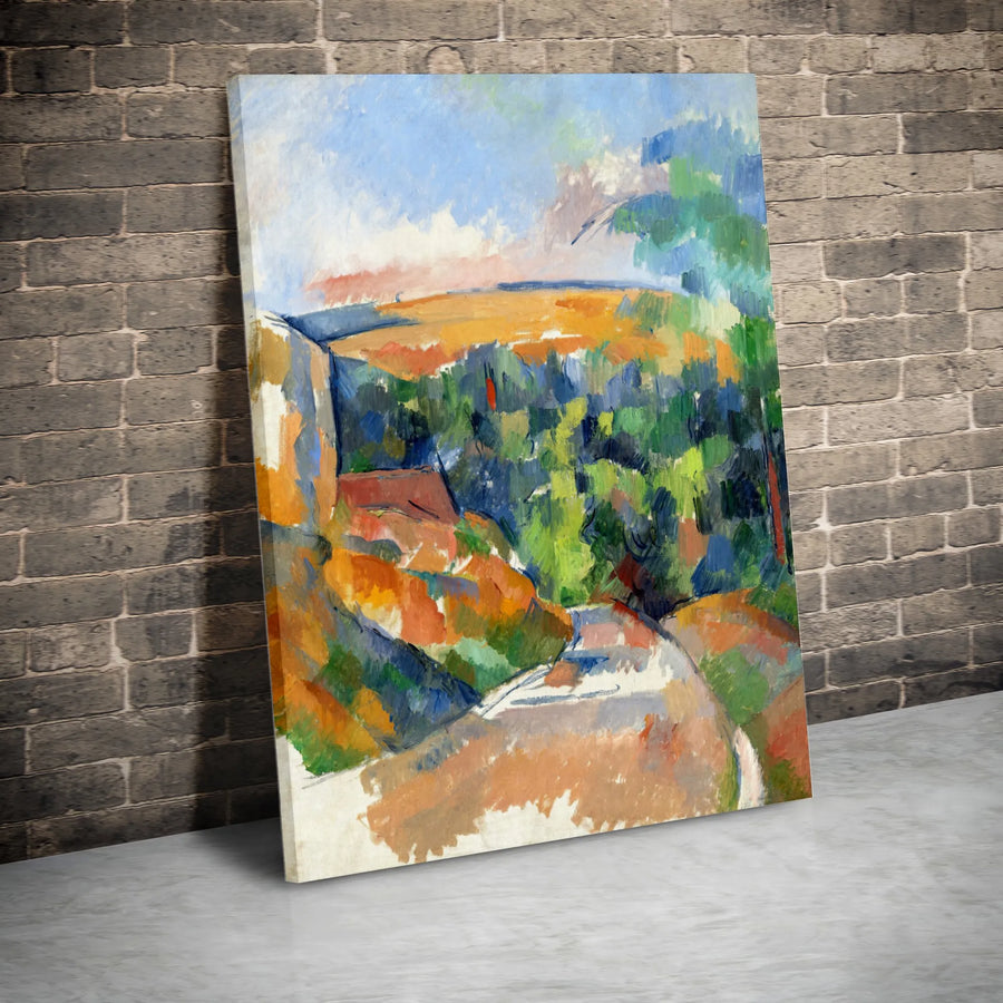 Cézanne Road at the Bend Canvas Print | Post-Impressionist French Landscape | Premium Gallery Wrapped Art | Collector's Gift for Art Lovers