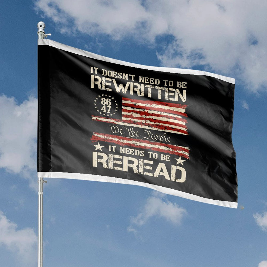 Constitution House Flag | We The People Quote Banner | Durable Weather-Resistant Polyester | Patriotic Home Decor Gift