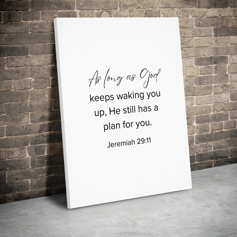 Jeremiah 29:11 Bible Verse Canvas | Religious Wall Art Quote | Premium Gallery Wrapped Decor | Christian Home Gift for Faith and Inspiration