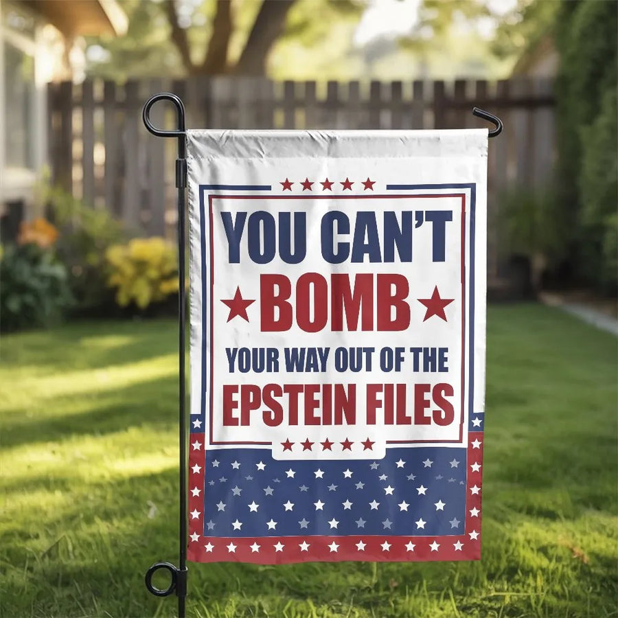 Epstein Files Garden Flag | Patriotic Political Commentary | Weather-Resistant Double-Sided Fabric | Funny Outdoor Yard Decor Gift