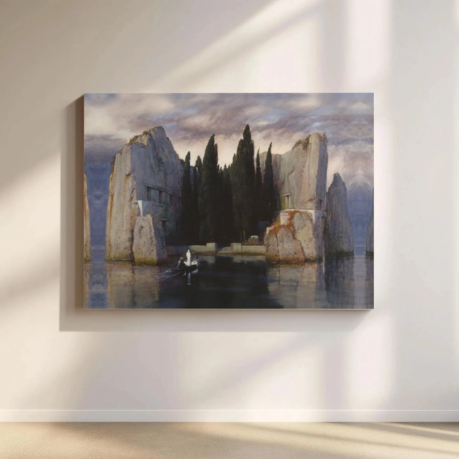 Isle of the Dead Canvas Print | Arnold Böcklin Symbolist Wall Art | Gallery Wrapped Premium Quality | Moody Home Office Decor Gift