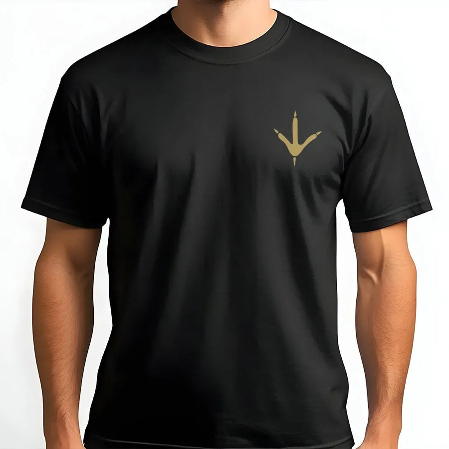 Bird Footprint T-Shirt | Minimalist Chicken Foot Graphic | Premium Soft Cotton Blend | Unisex Gift for Farmer or Homesteader