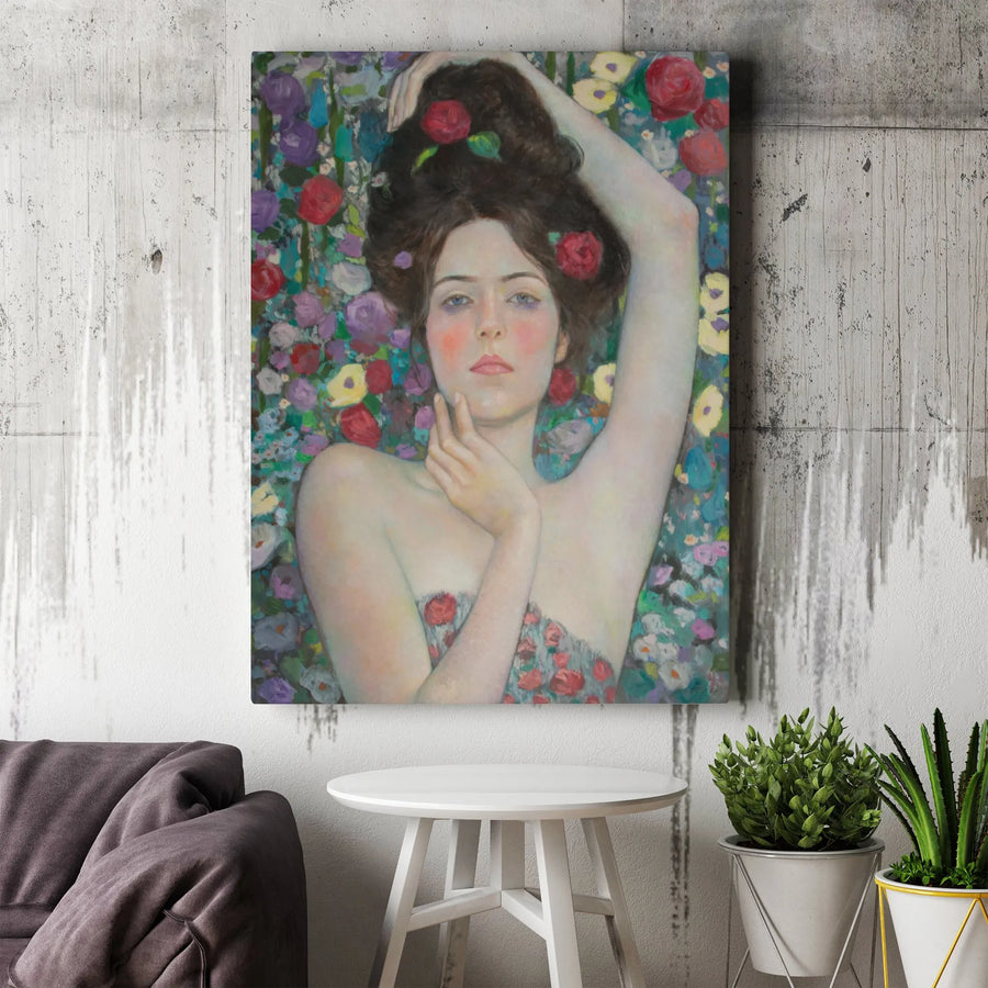 Ophelia Painting Vertical Canvas | Pre-Raphaelite Woman with Flowers Wall Art | Premium Gallery Wrapped Canvas | Gift for Classic Art & Literature Lover