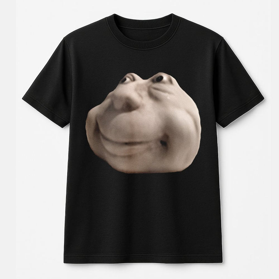 Funny Meme Face T-Shirt | Surreal Humor Graphic Tee | 100% Soft Cotton | Unisex Gift for Gamers and Internet Culture Fans