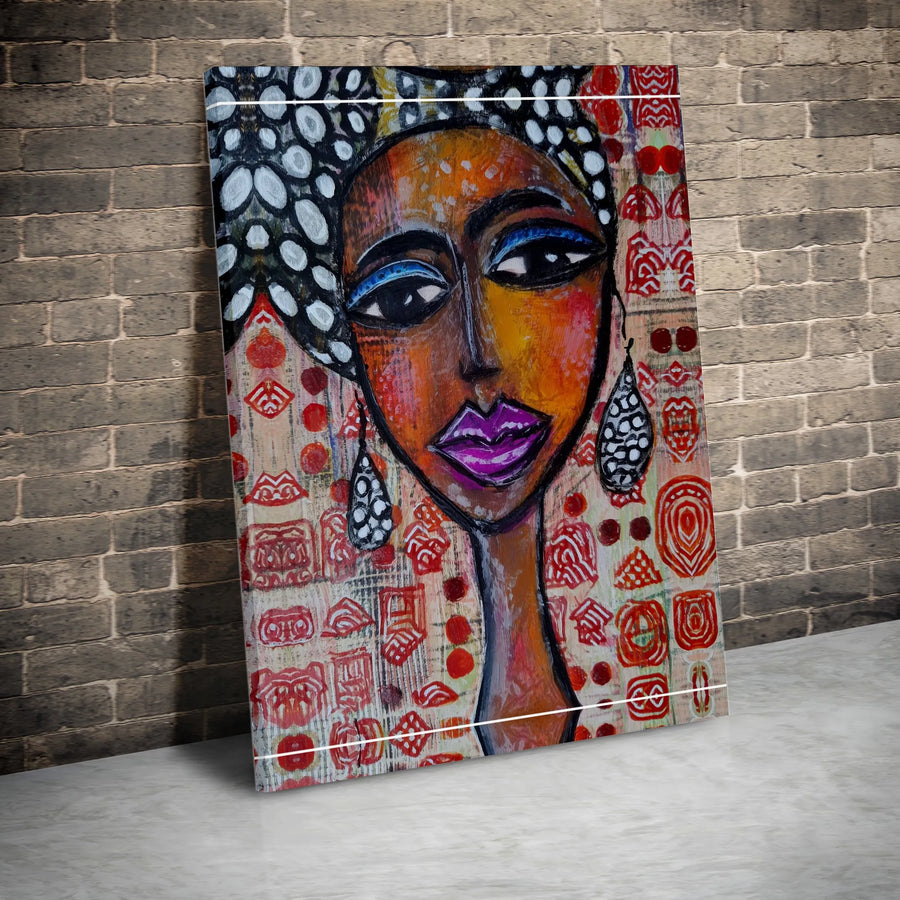 African American Art Canvas Print | Colorful Abstract Portrait | Premium Fade-Resistant Print | Modern Black Art Decor Gift