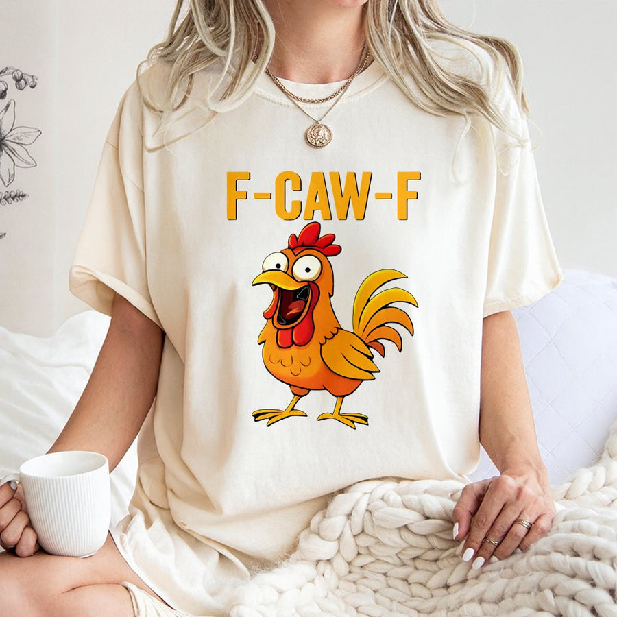 Funny Chicken T-Shirt | Goofy Rooster Cartoon Graphic | 100% Cotton Premium Tee | Unique Animal Lover Gift for Men and Women
