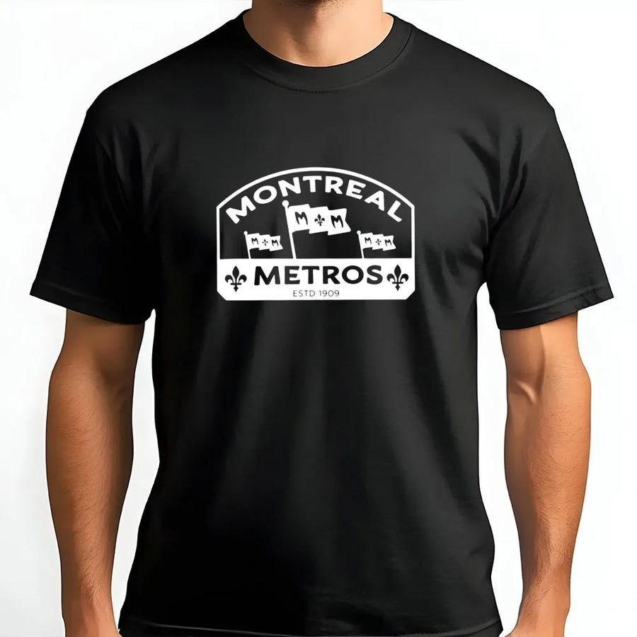 Montreal Metros T-Shirt | Vintage Hockey Inspired Graphic Tee | 100% Cotton Premium Soft | Retro Sports Gift for Hockey Fans