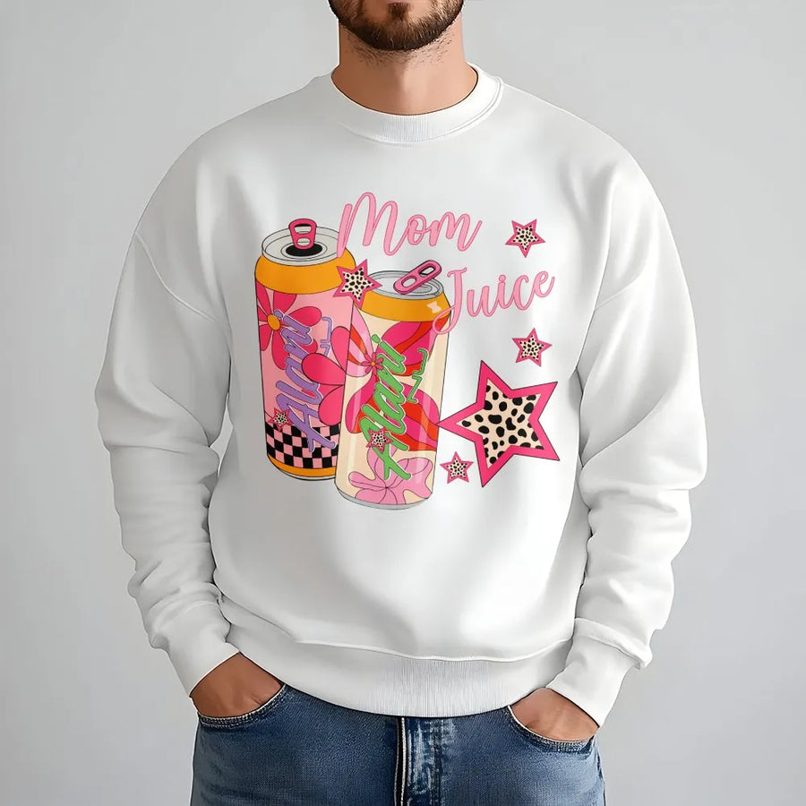 Mom Juice Sweatshirt | Funny Energy Drink Mama Graphic | Premium Cotton Blend | Trendy Mother's Day Gift For Her