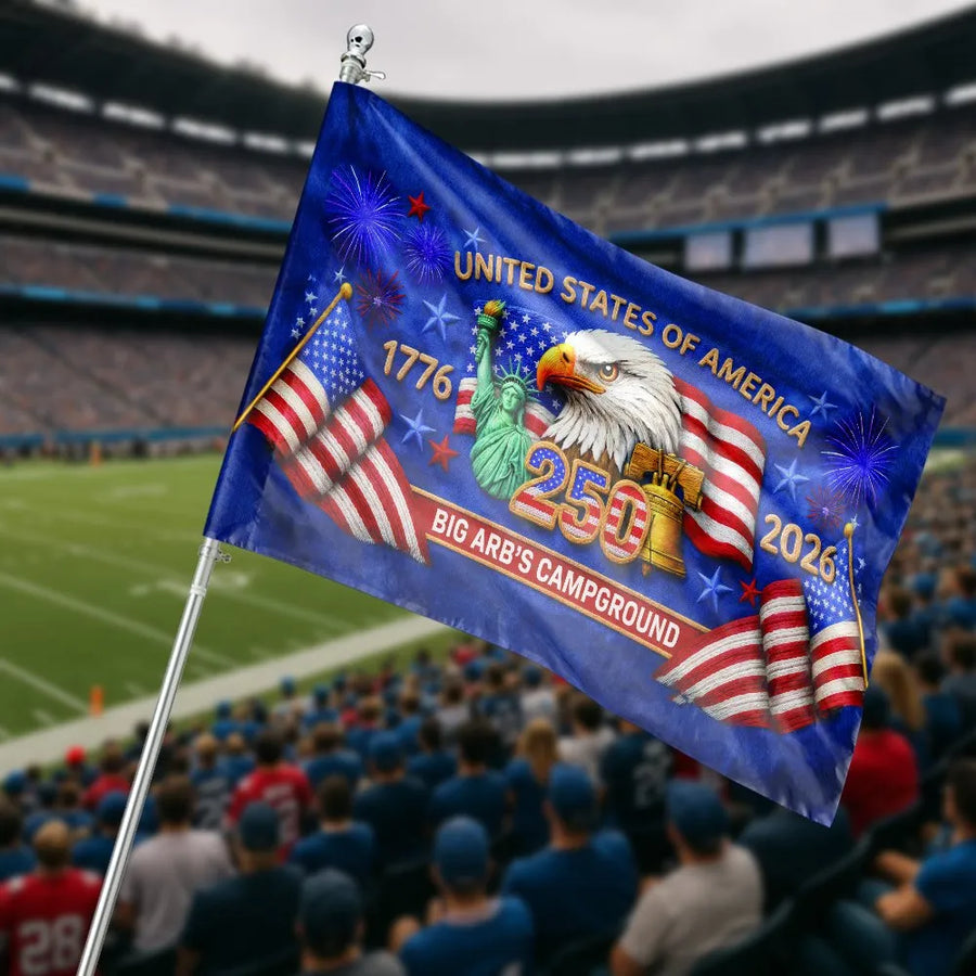 USA 250th Anniversary House Flag | America 250 Semiquincentennial Design | Double Sided Weather-Resistant Fabric | Patriotic Yard Decor Gift