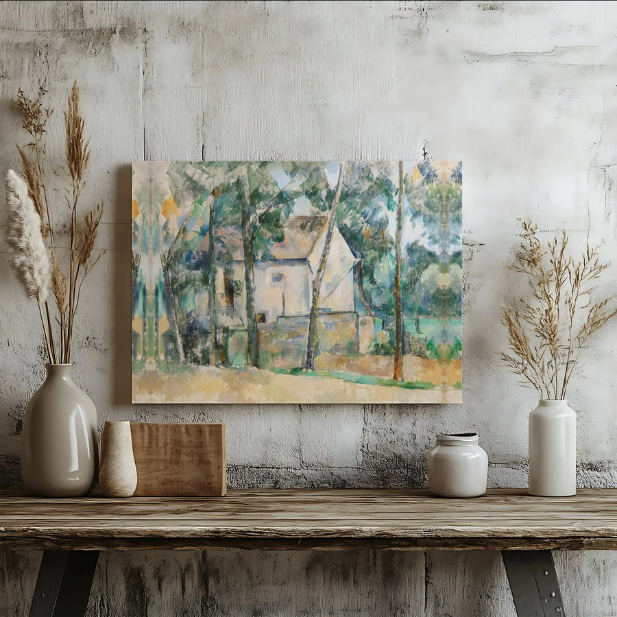Paul Cézanne House and Trees Canvas | Impressionist Landscape Art Print | Premium 1.25" Gallery Wrap | Classic Fine Art Home Office Decor Gift