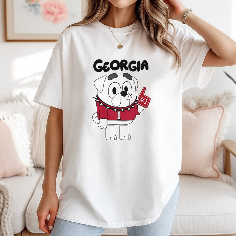 Georgia Dog Youth T-Shirt Football  Bulldogs Mascot Georgia Youth T-Shirt Game Day T-Shirt