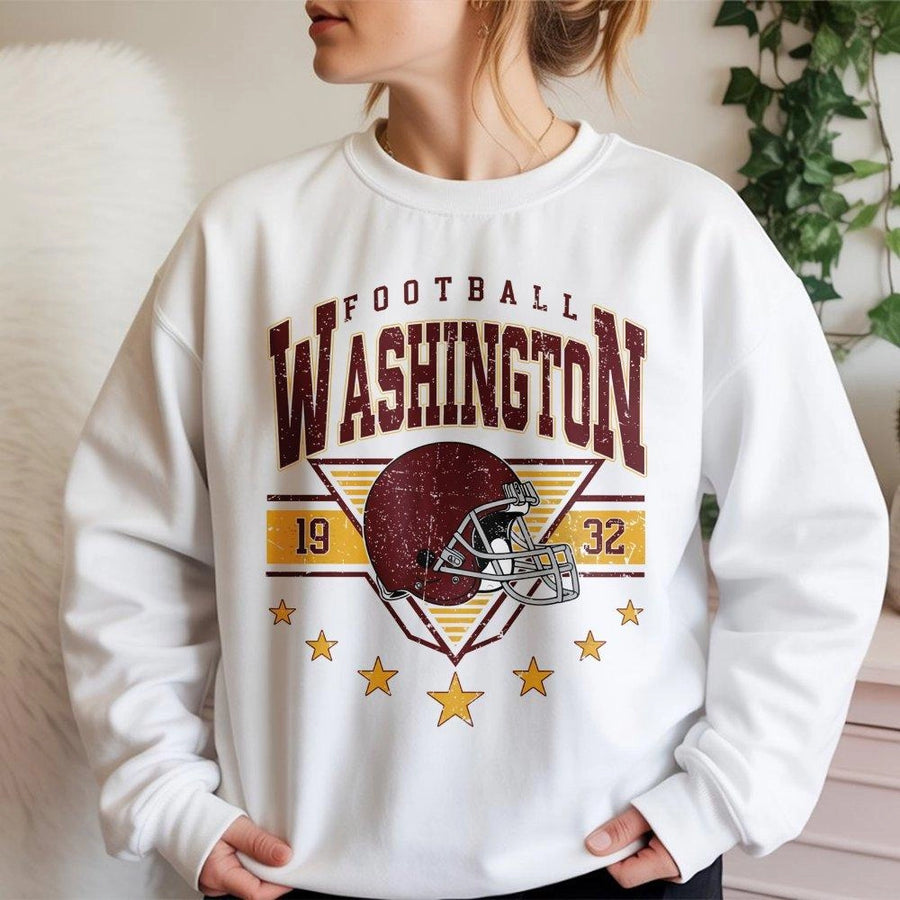 Washington Football Vintage Sweatshirt For Mens & Woment, Washington Commander Sweatshirt, Washington Fan Gift
