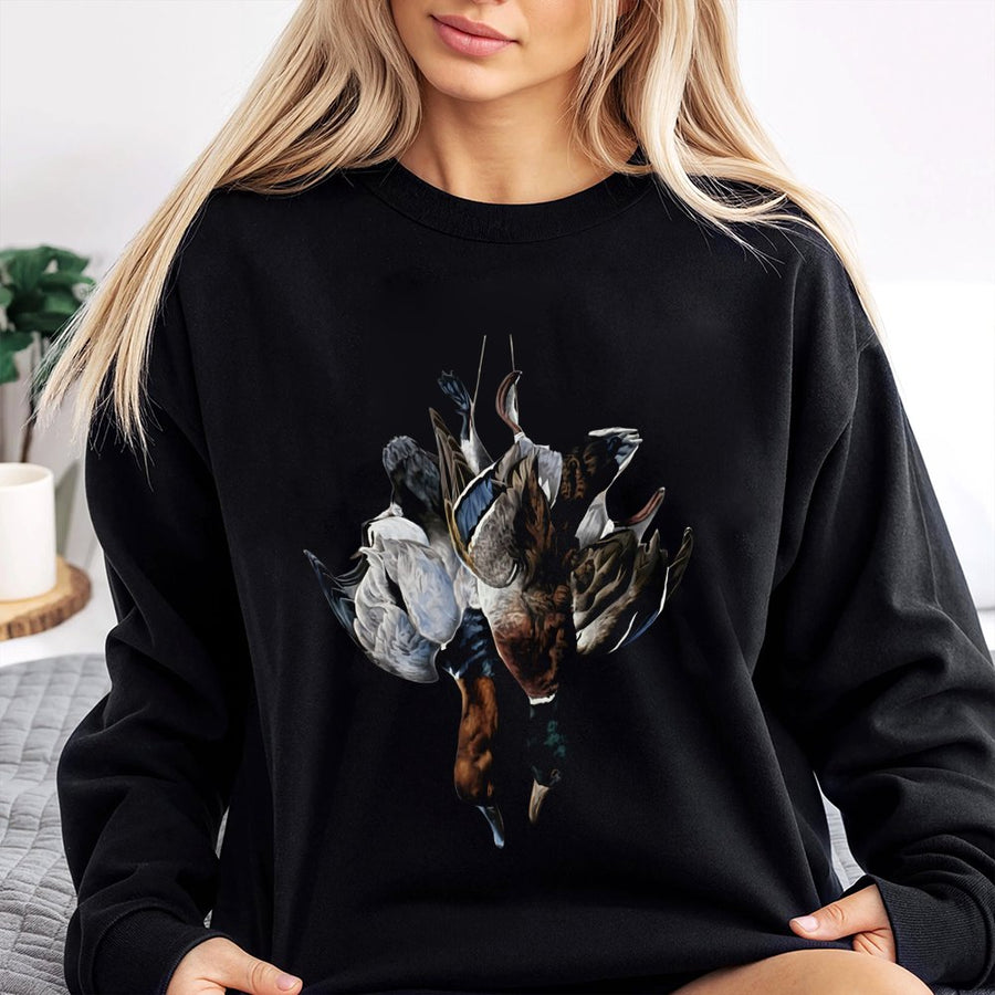 Mallard Duck Hunting Sweatshirt | Detailed Waterfowl Wildlife Graphic | Premium Cotton Blend | Gift for Hunter and Outdoor Enthusiast