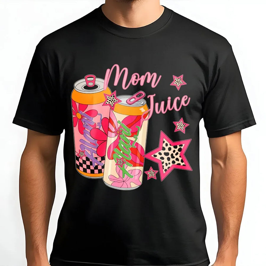 Mom Juice T-Shirt | Funny Coffee Lover Graphic Tee | 100% Cotton Premium Quality | Cute Mother's Day Gift For Mom Mama Wife