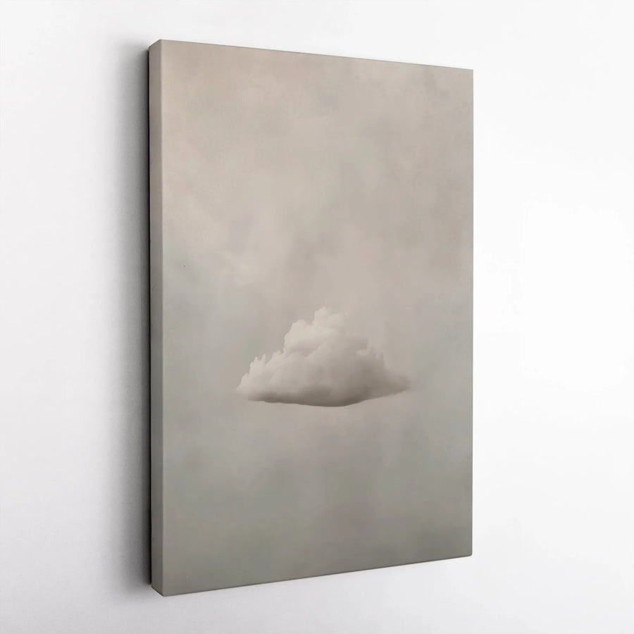 Minimalist Cloud Wall Art Canvas | Ethereal Sky Landscape Print | 1.25 Inch Gallery Wrap | Modern Neutral Home Decor Gift
