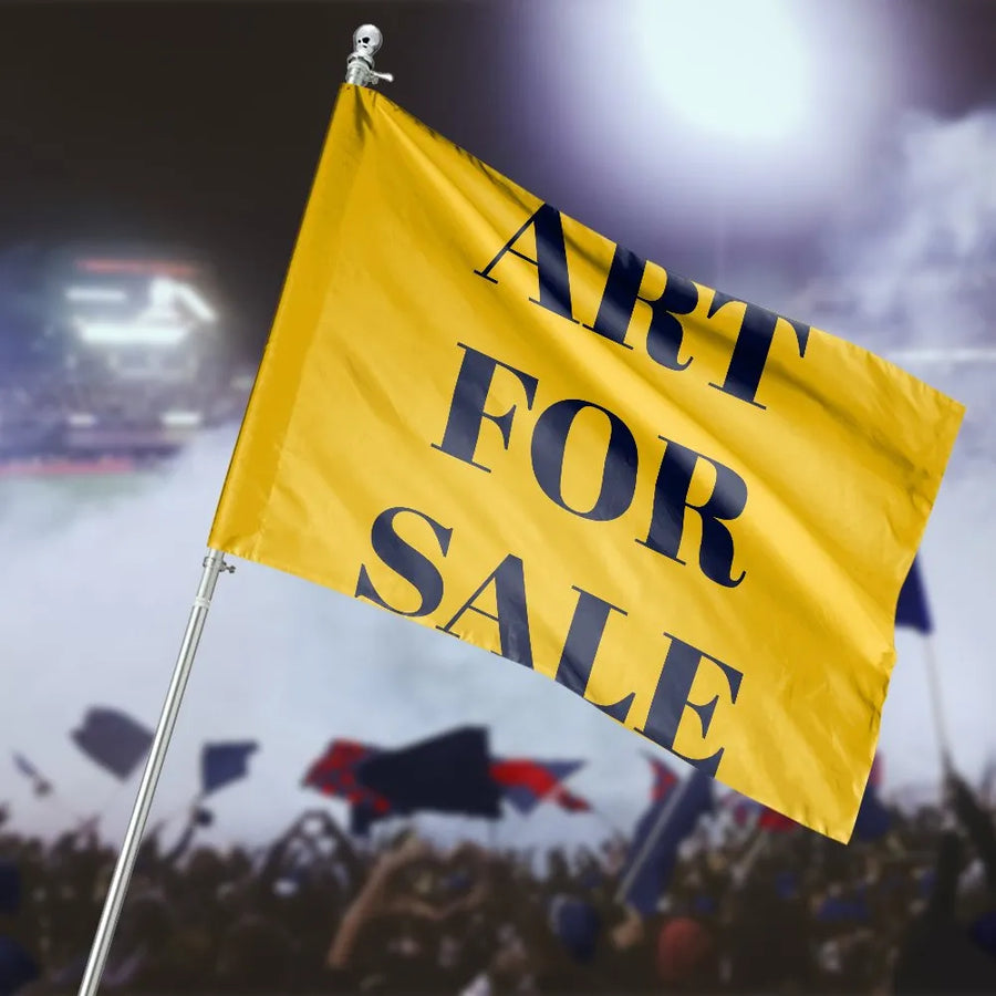 Art For Sale House Flag | Double Sided Yard Banner | Premium Weather Resistant Polyester | Outdoor Decor Gift for Artists & Galleries